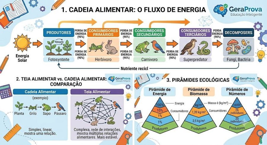 Cadeia alimentar: exercícios resolvidos com gabarito para o EF