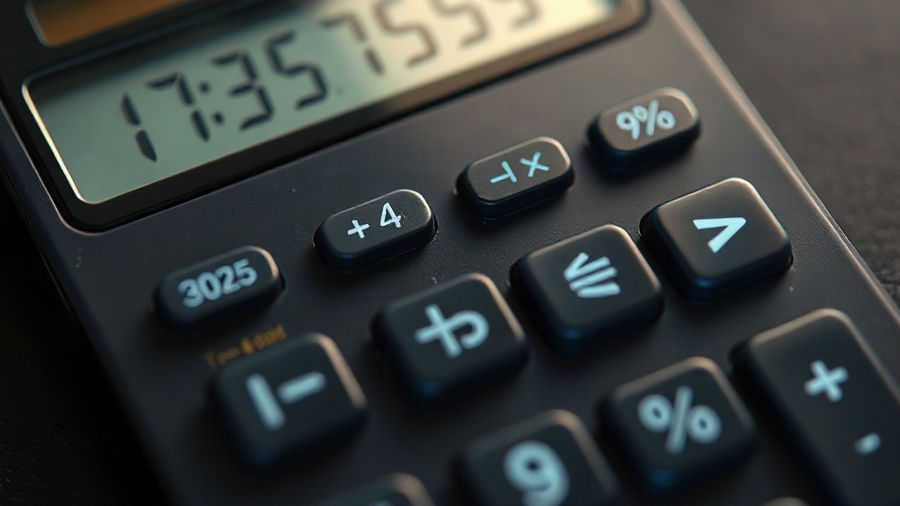 A expressão que representa corretamente o cálculo na calculadora