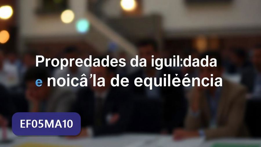 Atividades sobre Propriedades da igualdade e noção de equivalência com gabarito — 5º ano (EF05MA10)