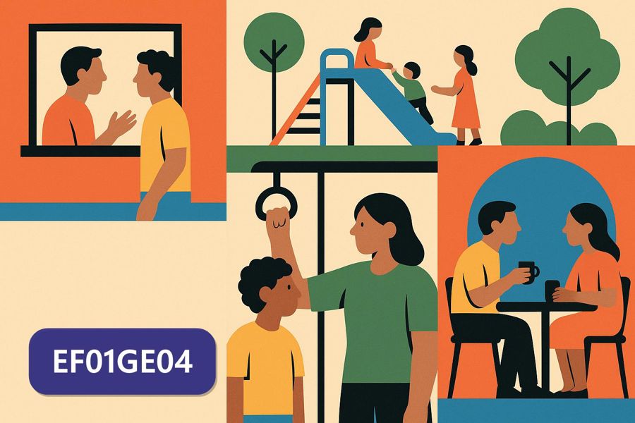 Atividades sobre Situações de convívio em diferentes lugares com gabarito — 1º ano (EF01GE04)