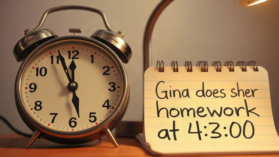 Gina does her homework at 4:30: como ensinar preposições de tempo