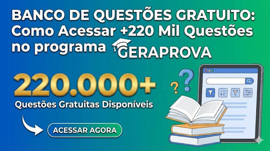 Banco de Questoes Gratuito: Como Acessar +220 Mil Questoes Sem Pagar Nada