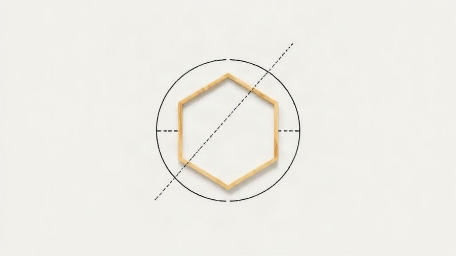 Construção de hexágono regular: o raio que vira lado e confunde o compasso