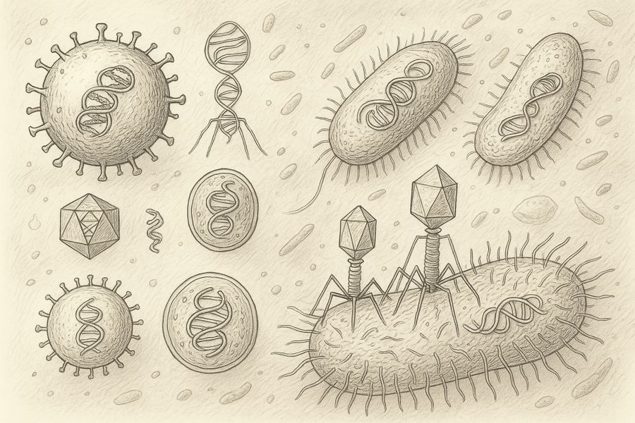 Vírus e bactérias: exercícios resolvidos de microbiologia