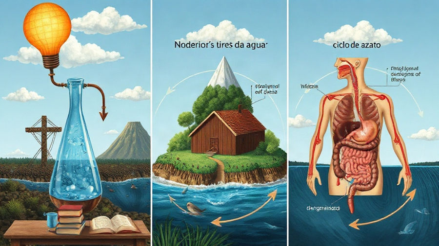 Atividades de Ciclos Biogeoquímicos (Água, Carbono, Azoto) para a 3ª série do Ensino Médio com gabarito
