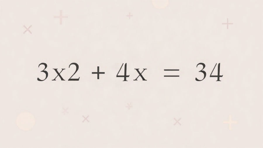 Como calcular o valor numérico de 3x² + 4x - 5 para x = 3