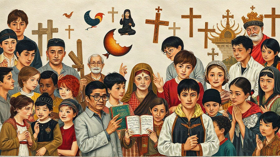 Atividade sobre diversidade religiosa para o 3º ano