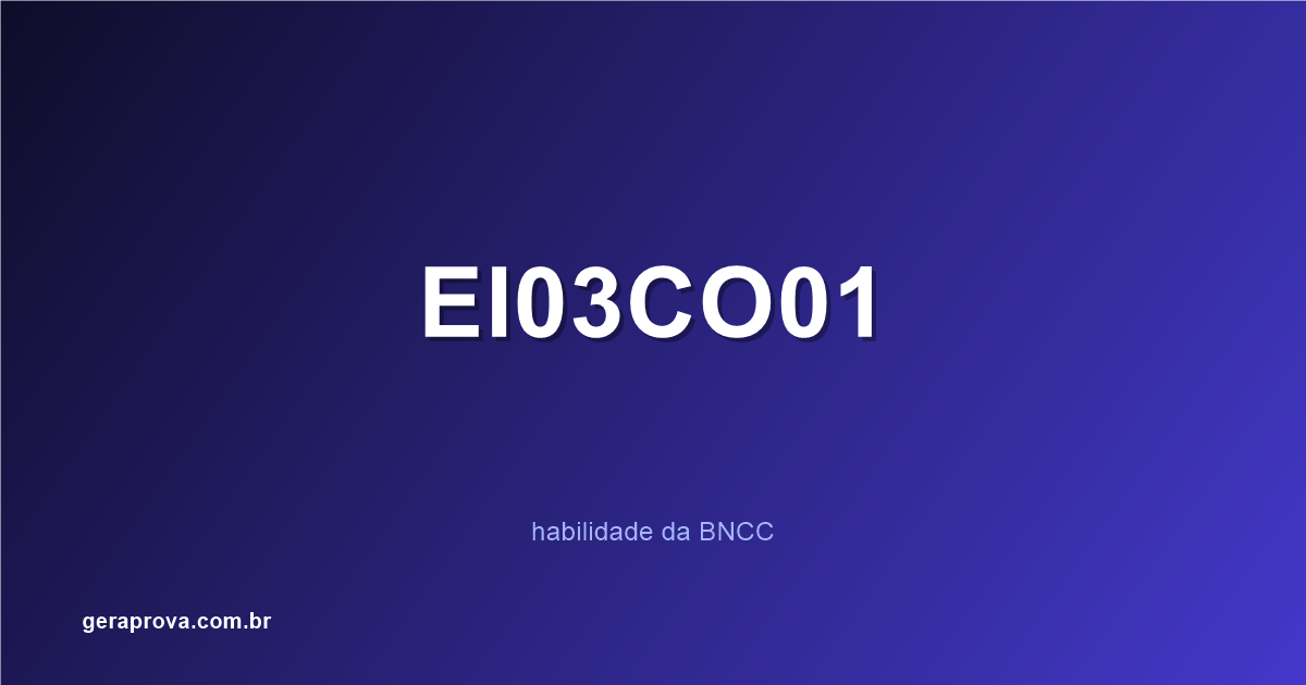 Ilustração da habilidade BNCC EI03CO01