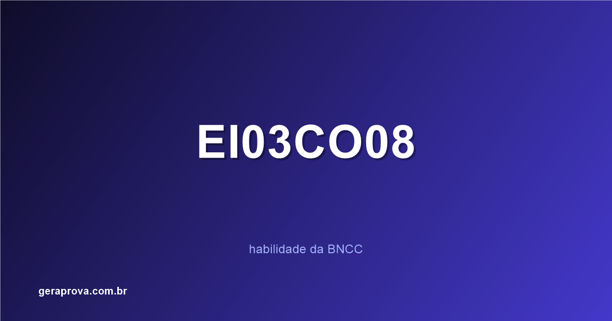 Ilustração da habilidade BNCC EI03CO08