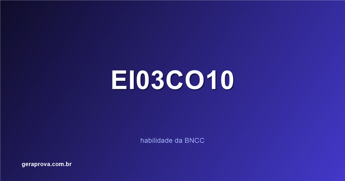 Ilustração da habilidade BNCC EI03CO10