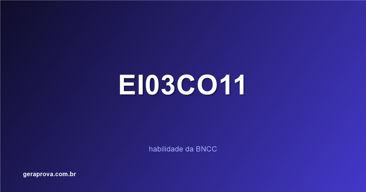 Ilustração da habilidade BNCC EI03CO11