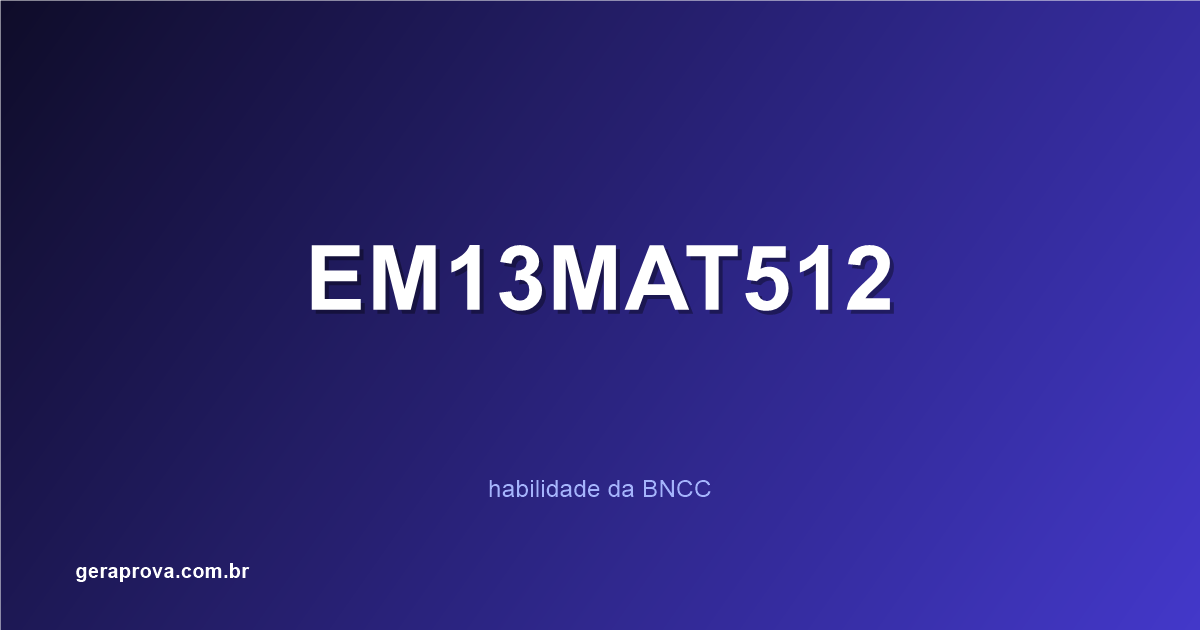 Ilustração da habilidade BNCC EM13MAT512